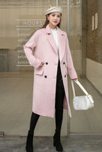 Load image into Gallery viewer, Pink Loose Fitting Wool Coat Women  C2573
