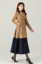 Load image into Gallery viewer, Womens Double Breasted Wool Coat C3695
