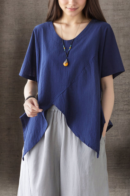 Navy blue Summer blouse C4859