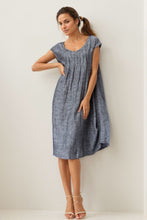 Load image into Gallery viewer, Gray Tunic Linen dress C4007
