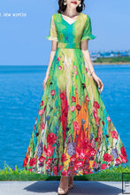 Load image into Gallery viewer, Floral women&#39;s chiffon dress C3999
