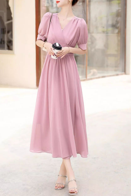 Prom long swing chiffon dresses women C5042