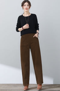 Casual Loose Women Corduroy Pants C4313