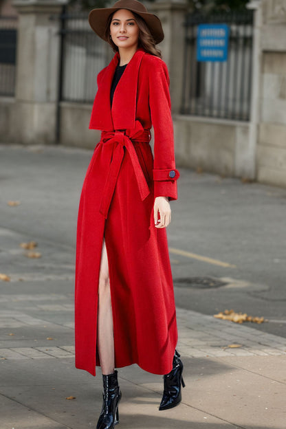 Wool Trench Coat for Women C4951