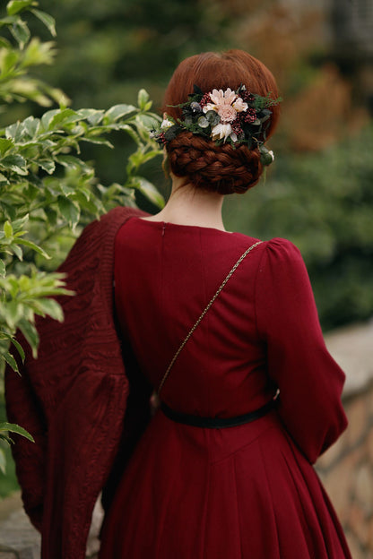 Elegant Red Swing Spring Evening Dress C3221