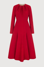 Load image into Gallery viewer, Women&#39;s red round neck dress C4296
