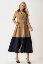 Load image into Gallery viewer, Womens Wool Double Breasted Dress Coat C4011
