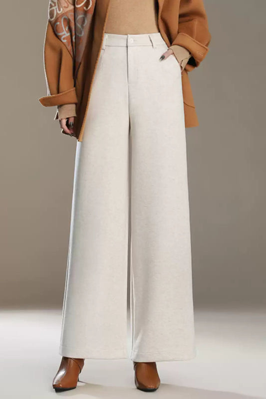 Wide leg autumn/winter wool pants c5092