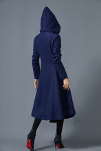 Load image into Gallery viewer, Handmade hooded maxi wool coat C1618
