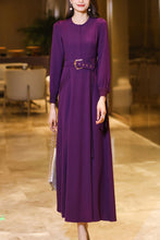 Load image into Gallery viewer, Purple spring and autumn long dress C4185
