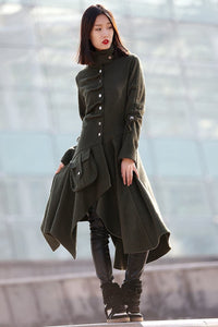 Army Green Modern Coat C183