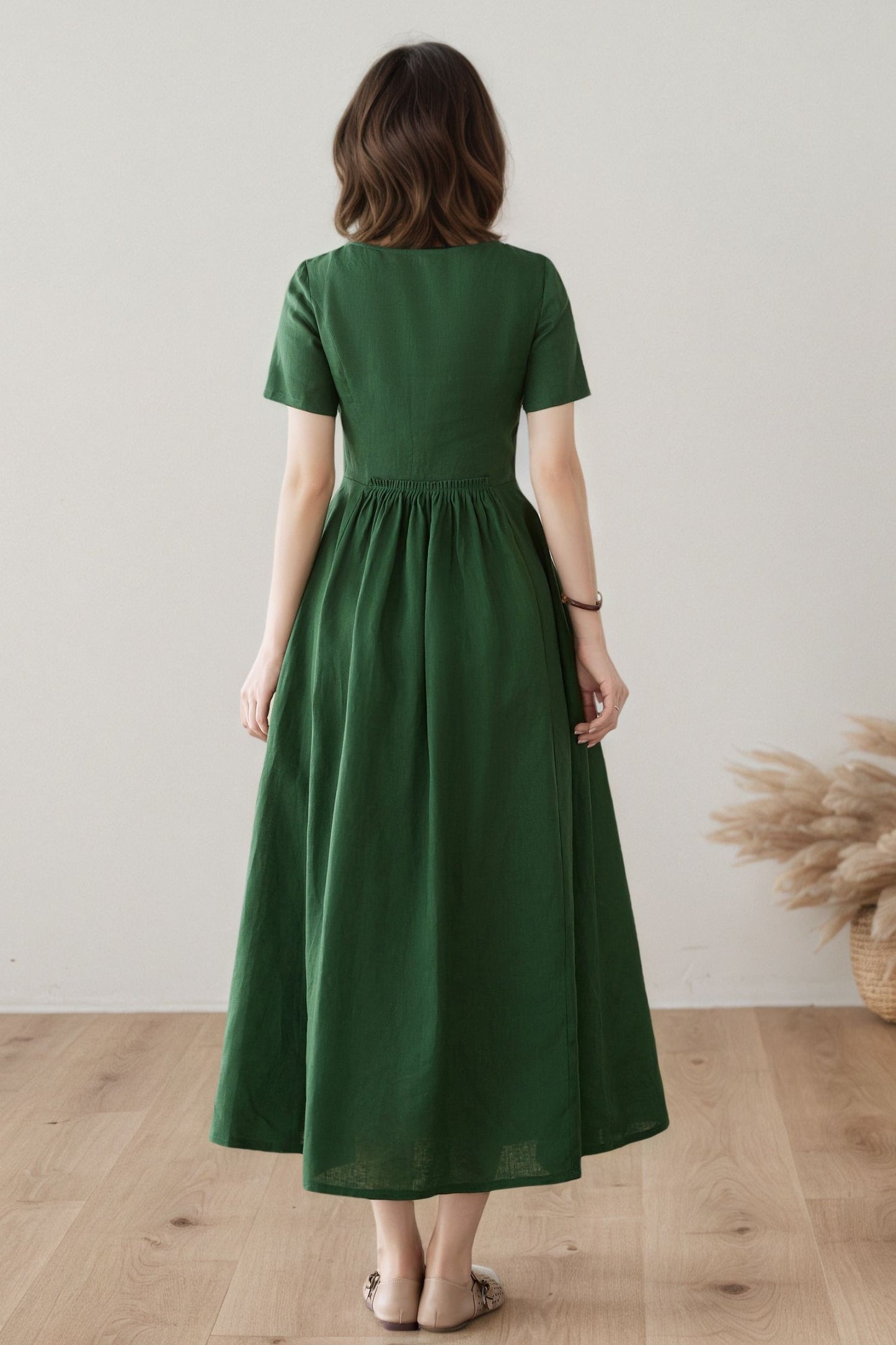 Women's Summer Swing Linen Dress C5413