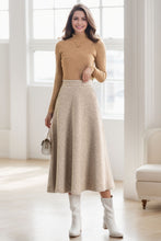 Load image into Gallery viewer, A-Line Midi Long Wool Skirt C4260
