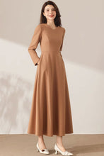 Load image into Gallery viewer, Winter Casual Dress with Pockets C3688
