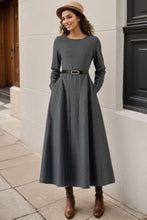 Load image into Gallery viewer, Winter Wool Gray Dress C4317
