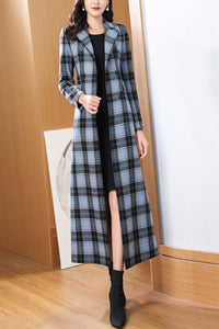 Women's Autumn and winter plaid coat C4256