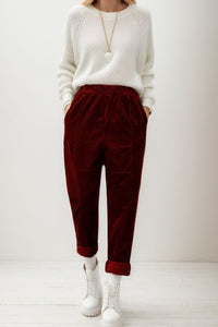 Long Corduroy Harem Pants Women C4310