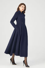 Load image into Gallery viewer, Navy Blue Double Breasted Coat C3684
