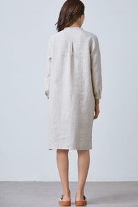Summer casual linen dress C1674