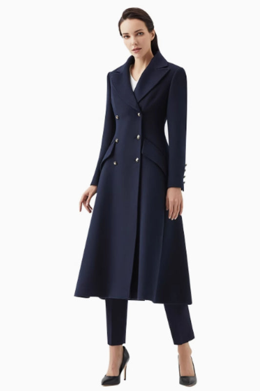 Double breasted winter wool coat women C4472