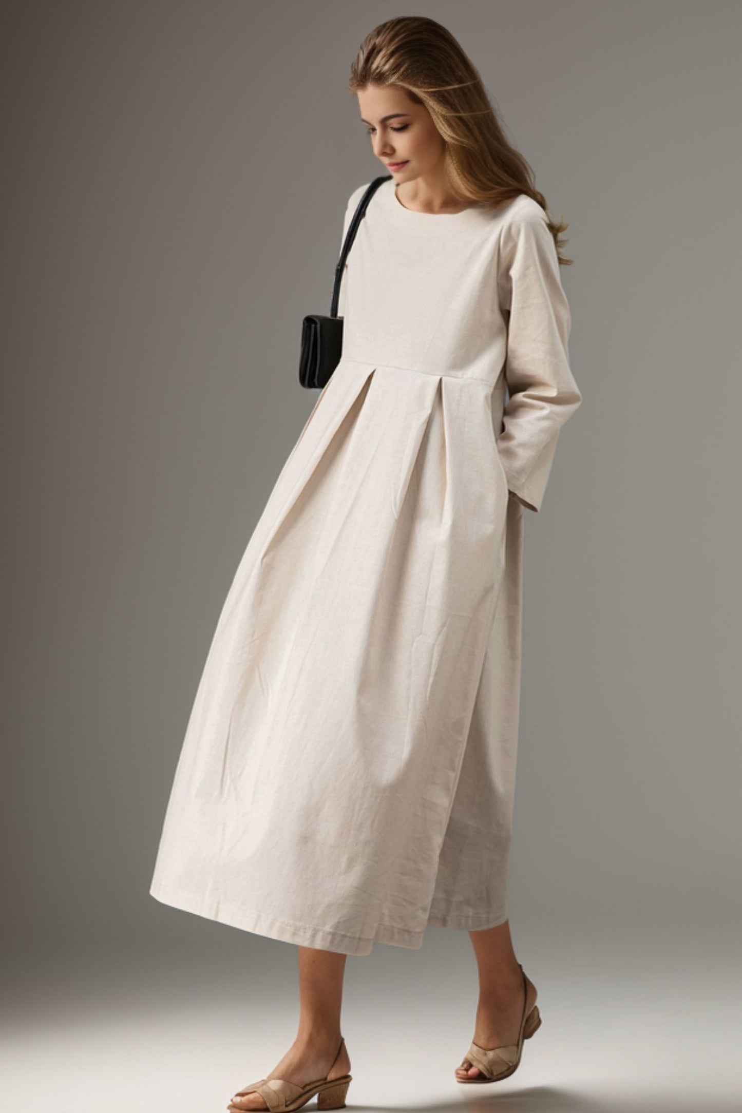 Women's Spring Casual Linen Dress C4133