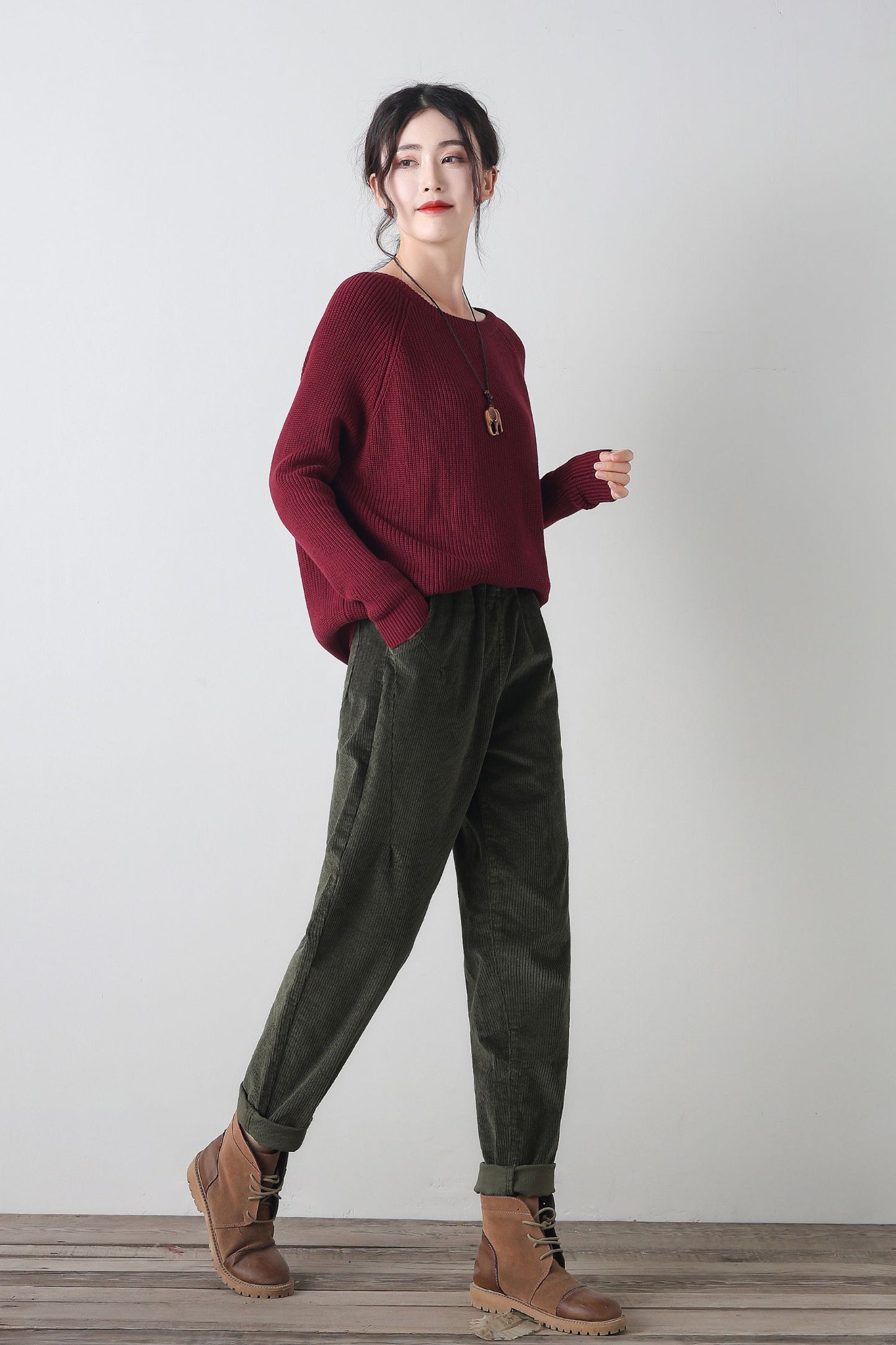 Autumn/winter long corduroy pants C4349