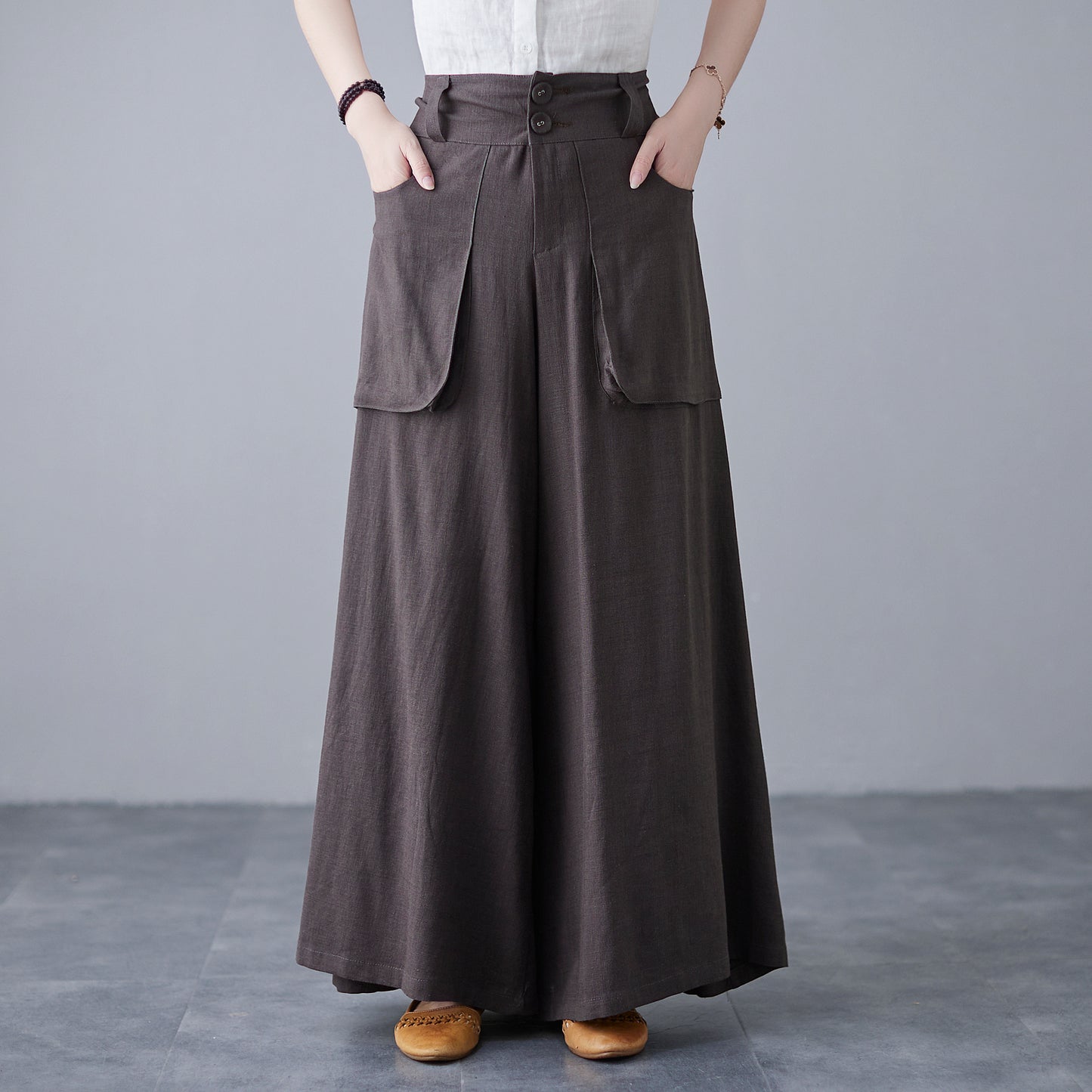 Womens Casual Long Linen pants c2125