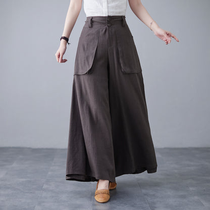 Womens Casual Long Linen pants c2125