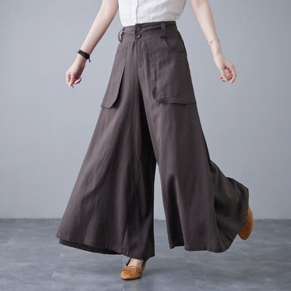 Womens Casual Long Linen pants c2125