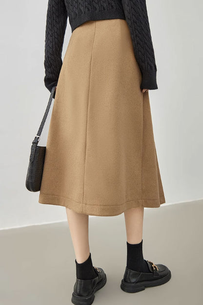 Warm a line winter wool skirt C3522