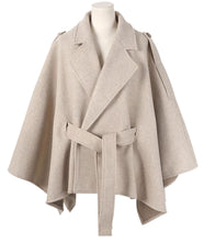 Load image into Gallery viewer, Winter wool cape coat women C3661
