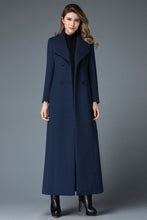 Load image into Gallery viewer, Double-breasted wool maxi coat Women C1766
