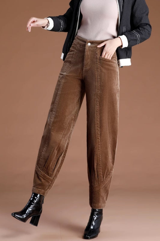 Corduroy long autumn pants C5215