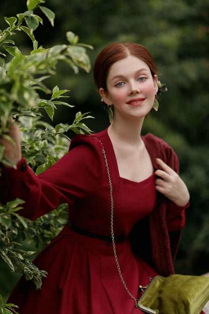 Elegant Red Swing Spring Evening Dress C3221