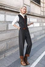 Load image into Gallery viewer, Striple winter wool casual pants women C4340
