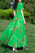 Load image into Gallery viewer, Long women V-neck chiffon dress C3987
