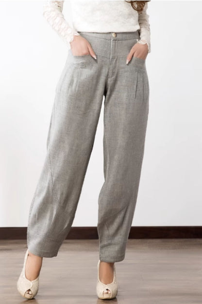 Summer linen long pants women c5070