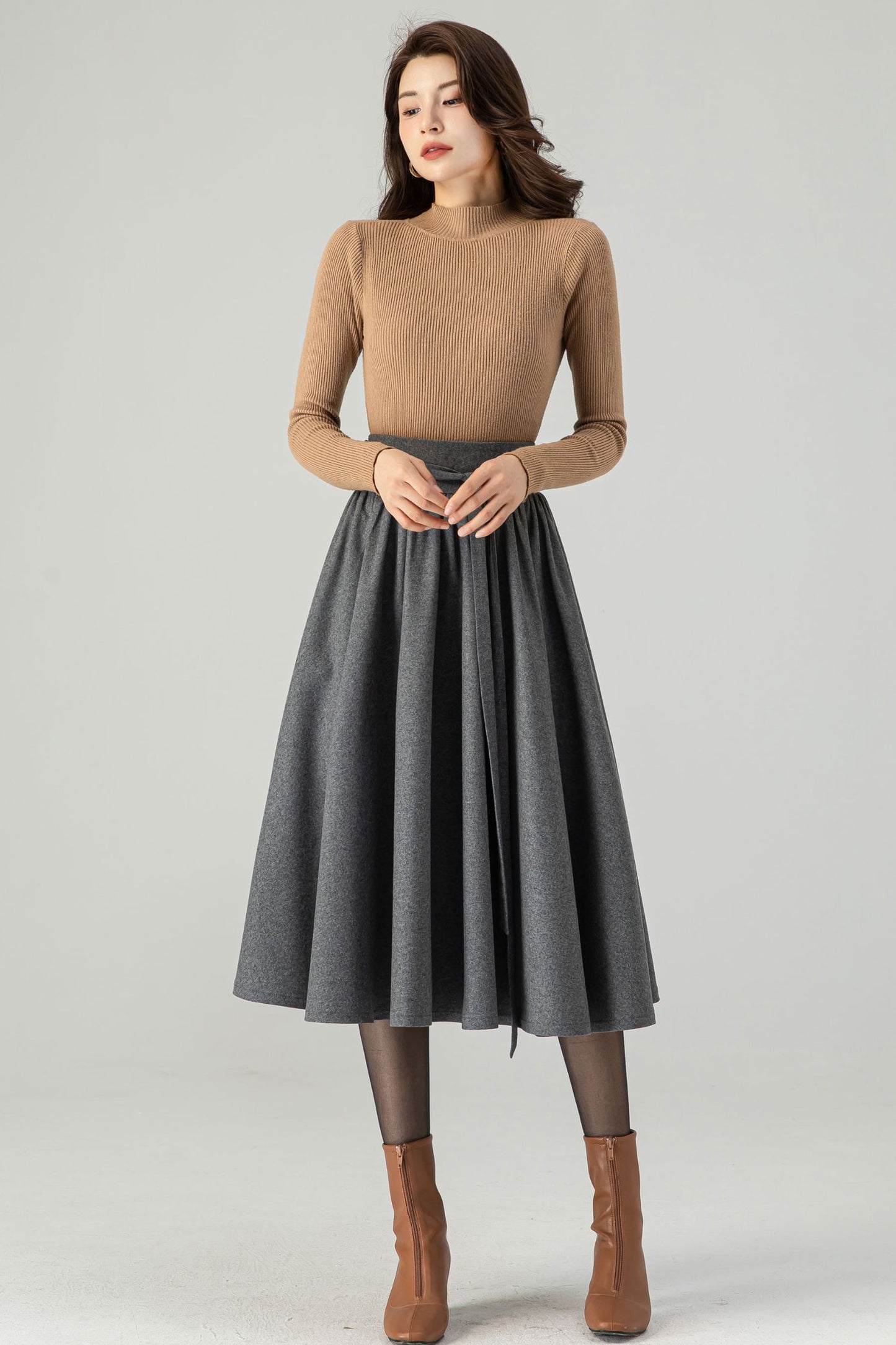 Winter Wool Skirt Circle Skirt C4315