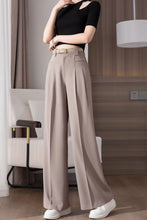 Load image into Gallery viewer, Khaki Wide Leg Long Pant with Pockets C3505
