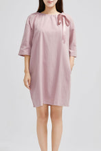 Load image into Gallery viewer, Pink Five Sleeve Linen Dress C1633
