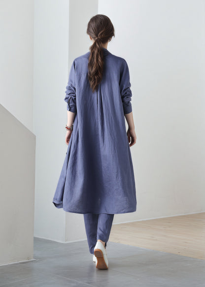 Long sleeves shirt dress C5327