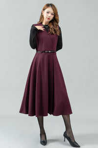 Midi Wool Pinafore Dress C4444