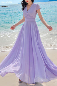 Beach long floating summer new dress C4044