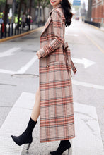 Load image into Gallery viewer, Women&#39;s Autumn and winter plaid wool coat C4255
