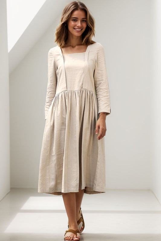 Casual Comfortable Loose-Fitting Women's Day Dress C269