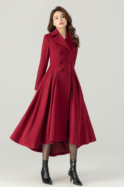 Womens Princess Long Wool Coat C4314