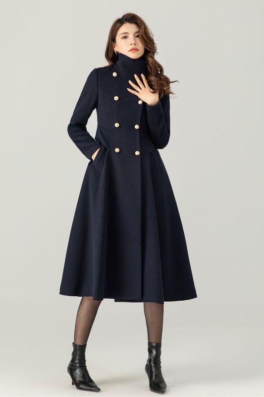 Double Breasted Wool Coat C3701