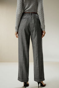 Wide leg wool-flannel suit pants C4294