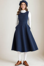 Load image into Gallery viewer, Winter Wool Pinafore Sleeveless Dress C4269
