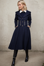 Load image into Gallery viewer, Hooded Wool Long Coat C739
